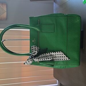 NWOT Kate Spade Vibrant Green Tote Bag w/ Tassel
